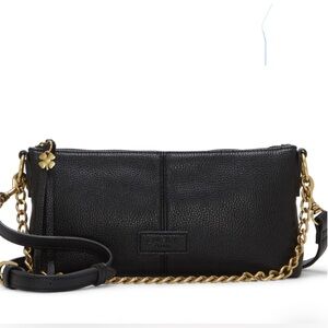 Zena Vegan Leather crossbody bag in black